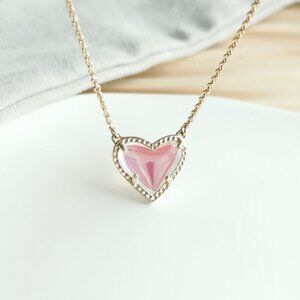 Kendra Scott Ari Heart Dichroic Glass Pendant Necklace in Gold